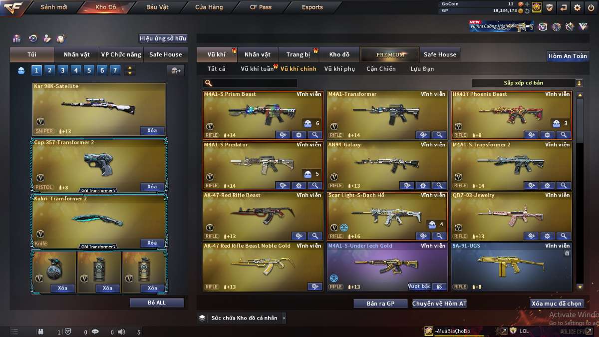 shop acc cf uy tin gia re